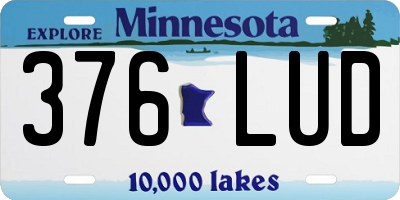 MN license plate 376LUD