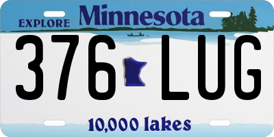 MN license plate 376LUG