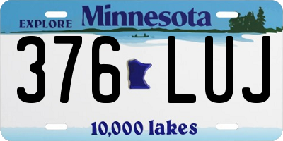 MN license plate 376LUJ