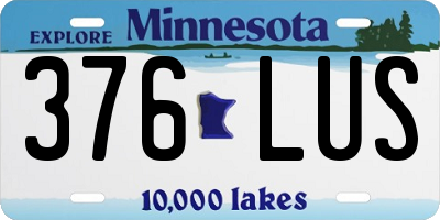 MN license plate 376LUS