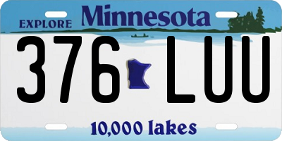 MN license plate 376LUU