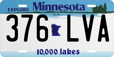 MN license plate 376LVA