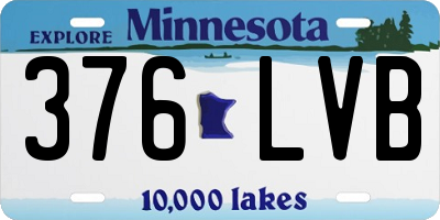 MN license plate 376LVB