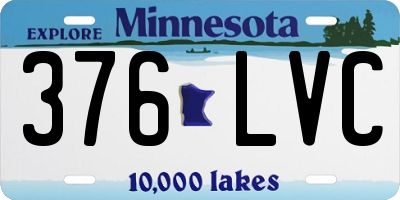 MN license plate 376LVC