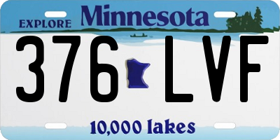 MN license plate 376LVF