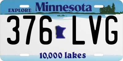 MN license plate 376LVG