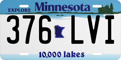 MN license plate 376LVI