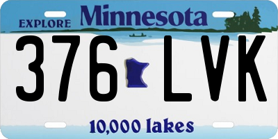 MN license plate 376LVK