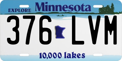 MN license plate 376LVM