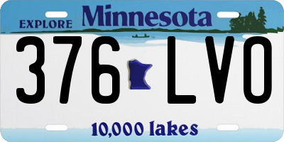MN license plate 376LVO