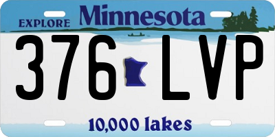 MN license plate 376LVP