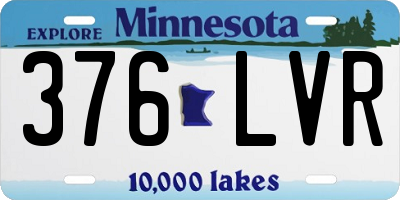 MN license plate 376LVR