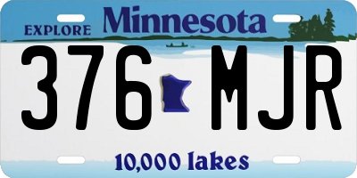 MN license plate 376MJR