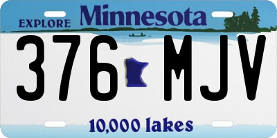 MN license plate 376MJV