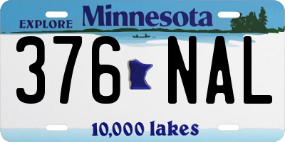 MN license plate 376NAL