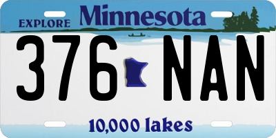 MN license plate 376NAN