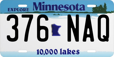 MN license plate 376NAQ