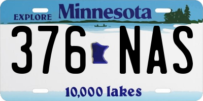 MN license plate 376NAS