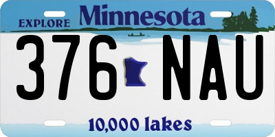 MN license plate 376NAU