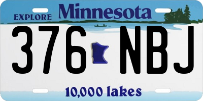 MN license plate 376NBJ