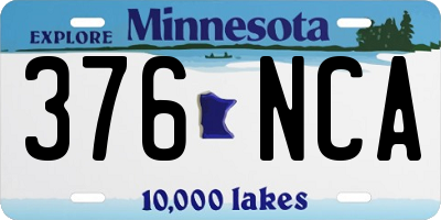 MN license plate 376NCA