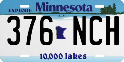 MN license plate 376NCH