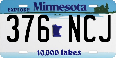 MN license plate 376NCJ