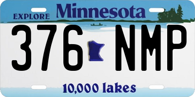 MN license plate 376NMP