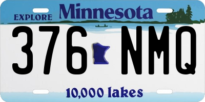 MN license plate 376NMQ