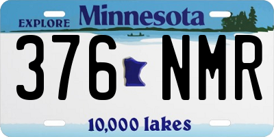 MN license plate 376NMR