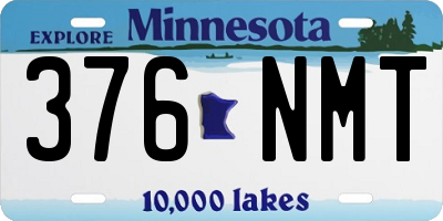 MN license plate 376NMT