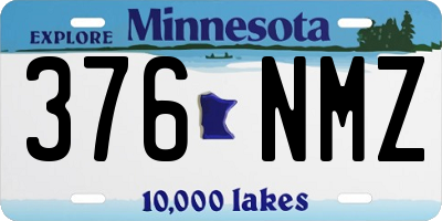 MN license plate 376NMZ