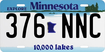 MN license plate 376NNC