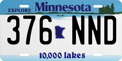 MN license plate 376NND