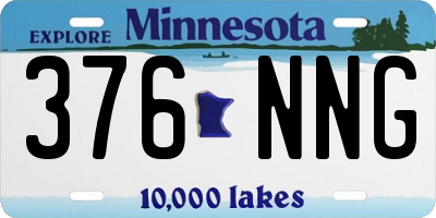 MN license plate 376NNG