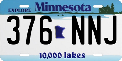 MN license plate 376NNJ
