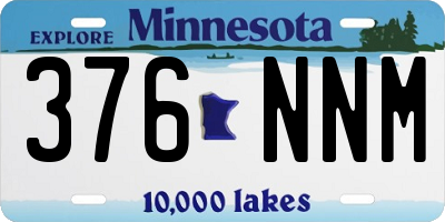 MN license plate 376NNM