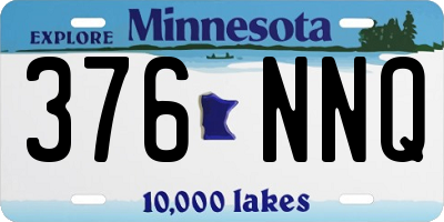 MN license plate 376NNQ