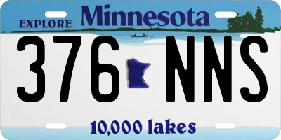 MN license plate 376NNS