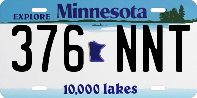 MN license plate 376NNT