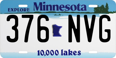 MN license plate 376NVG
