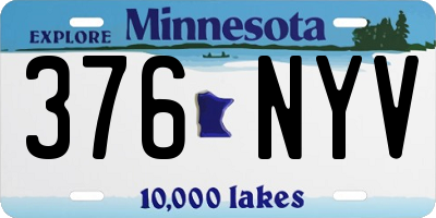 MN license plate 376NYV