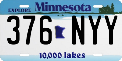 MN license plate 376NYY
