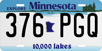 MN license plate 376PGQ