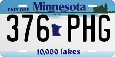 MN license plate 376PHG