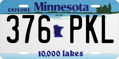 MN license plate 376PKL