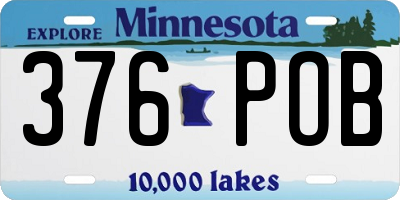 MN license plate 376POB