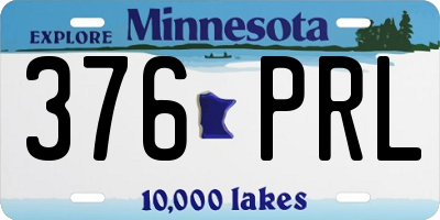 MN license plate 376PRL