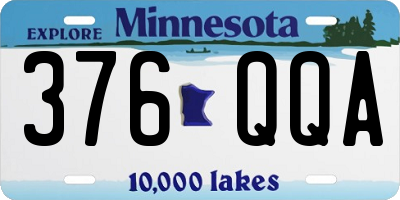 MN license plate 376QQA