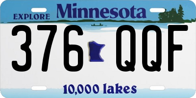 MN license plate 376QQF
